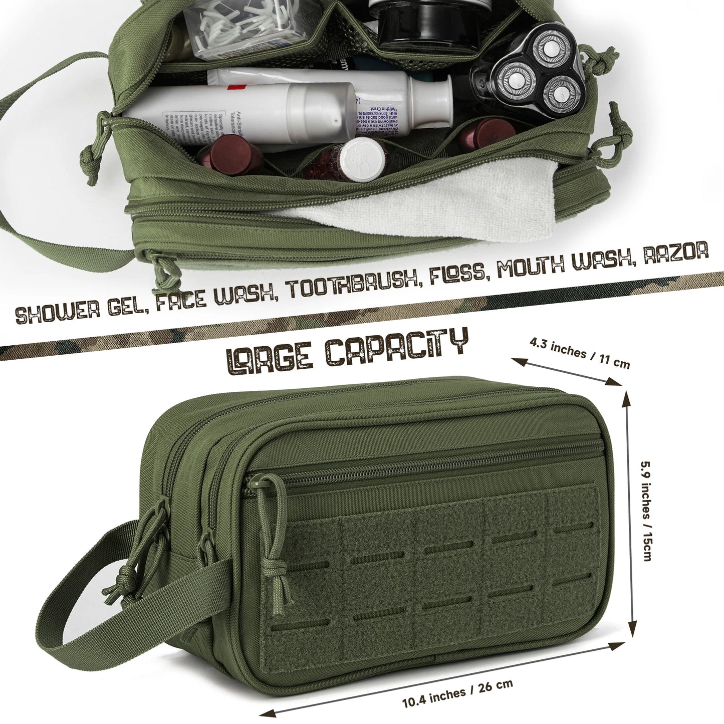 ReFire Gear Tactical Toiletry Bag Molle Travel Pouch