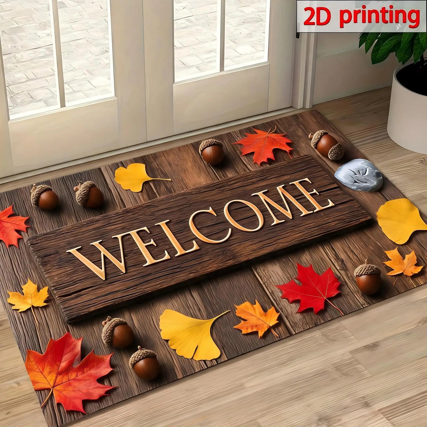 Elegant Pebble Design Silicone Anti Slip Indoor Outdoor Doormat Entrance