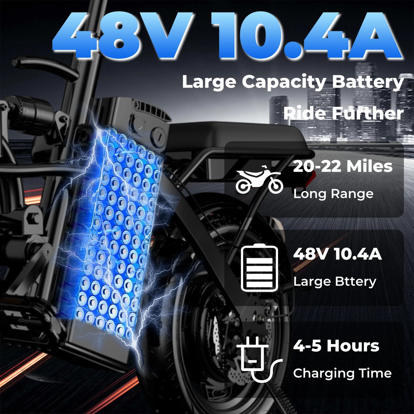 Lelekuai 500W Folding Electric Bike With Removable Battery